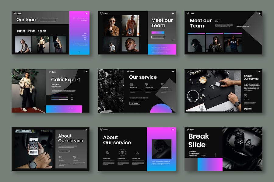 黑色商务多用途PPT模板 - 顶尖PPT