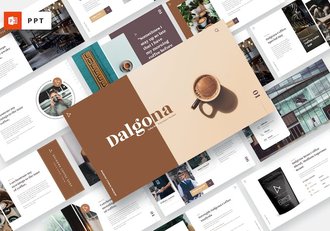 咖啡厅咖啡馆PPT模板 - 顶尖PPT