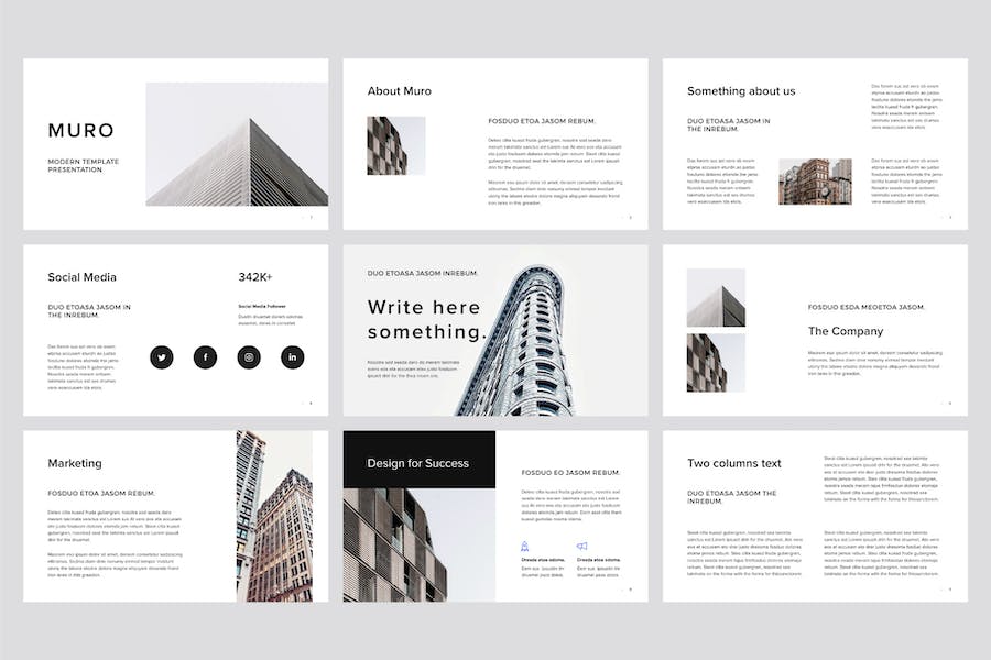 极简风格商务展示Keynote模板 - 顶尖PPT