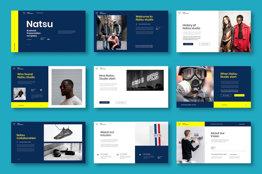 国外时尚品牌服饰鞋子宣传展示商务通用PPT模板 - 顶尖PPT