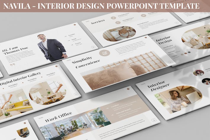 室内设计公司团队介绍展示PPT模板 - 顶尖PPT