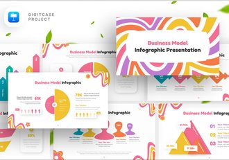 商业模式信息图形keynote模板 - 顶尖PPT