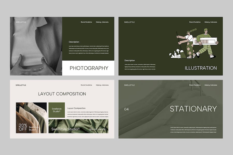 极简品牌形象指南展示Keynote模板 - 顶尖PPT