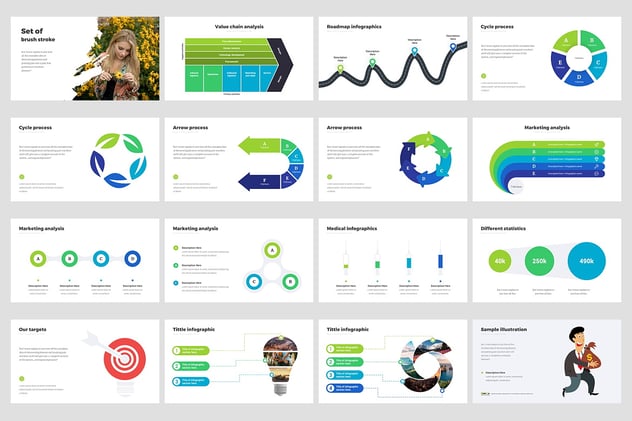 极简商务全球各个国家地图PPT模板 - 顶尖PPT
