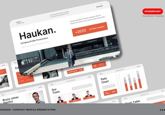 白色红色极简商务公司介绍PPT模板 - 顶尖PPT