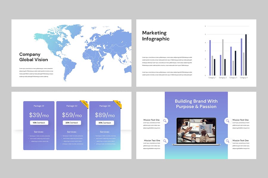 全球商务市场营销推广Keynote模板 - 顶尖PPT