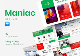 商务商业风格公司团队人员介绍keynote模板 - 顶尖PPT