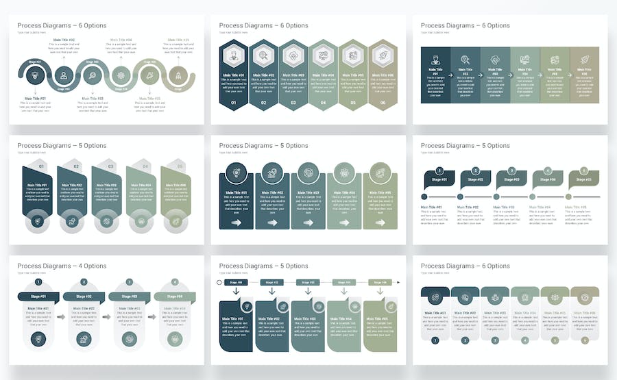 工作流程步骤讲解Keynote模板 - 顶尖PPT