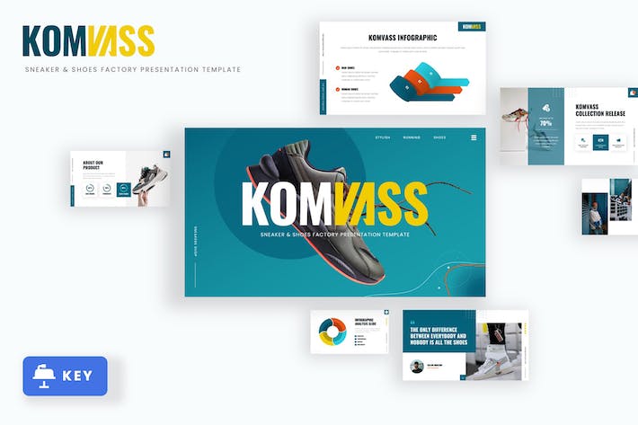 运动鞋工厂keynote模板 - 顶尖PPT
