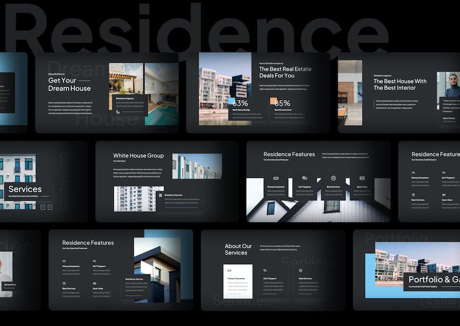 住宅房地产销售推介PPT模板 - 顶尖PPT