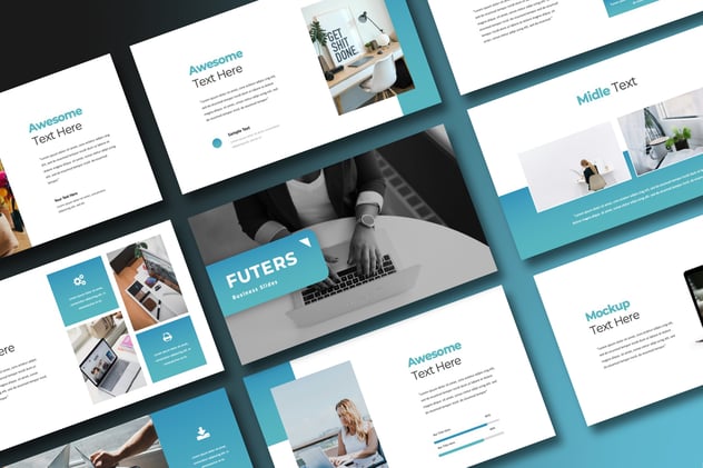 蓝色商业项目合作PPT模板 - 顶尖PPT