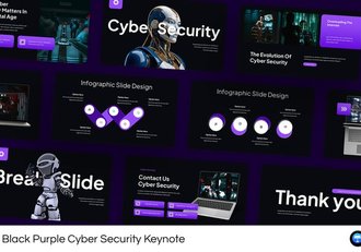 网络安全防护数据保护方案Keynote模板 - 顶尖PPT