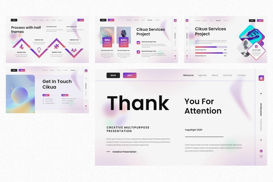 创意多用途设计方案PPT模板 - 顶尖PPT