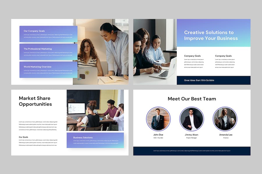 全球商务市场营销推广Keynote模板 - 顶尖PPT