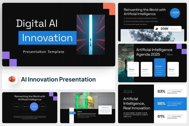 AI创新人工智能PPT模板 - 顶尖PPT