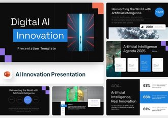 AI创新人工智能PPT模板 - 顶尖PPT