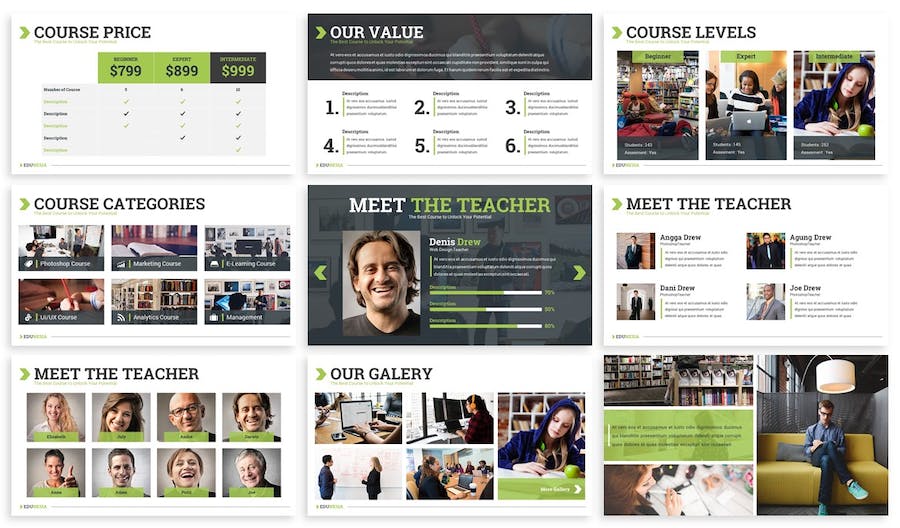 教育知识讲述展示课程教学传播Keynote模板 - 顶尖PPT