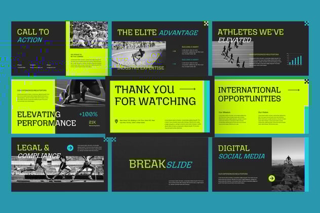 赛事经纪运动员代理体育中介业务推广PPT模板 - 顶尖PPT