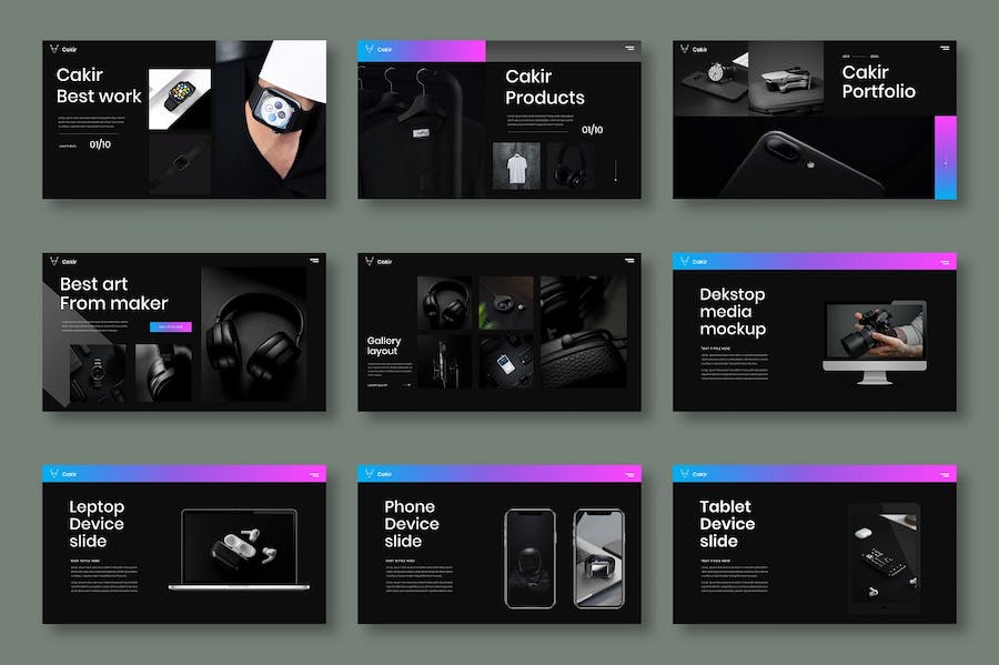 黑色商务多用途PPT模板 - 顶尖PPT