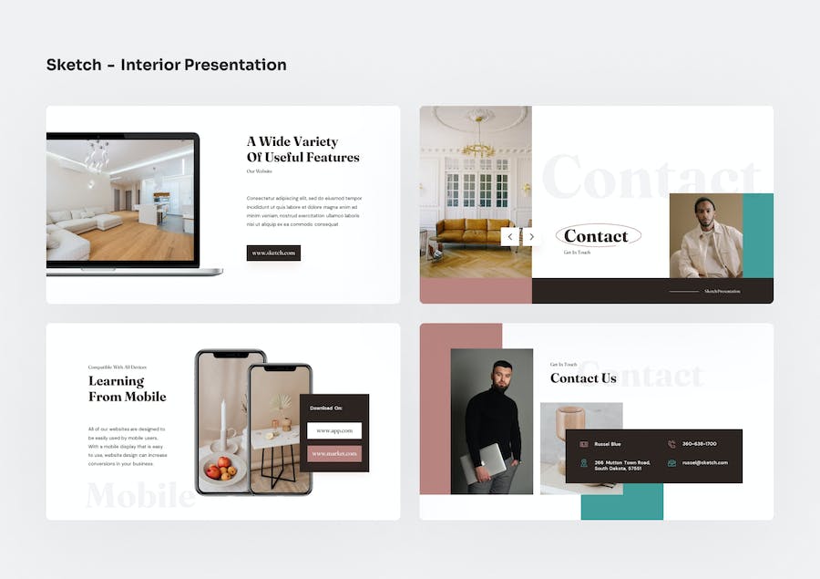 室内设计装修方案创意展示Keynote模板 - 顶尖PPT
