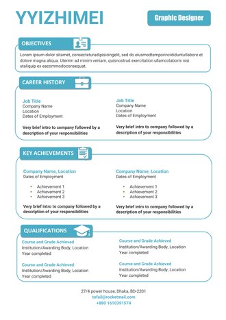 简约英文简历模板 - 顶尖PPT