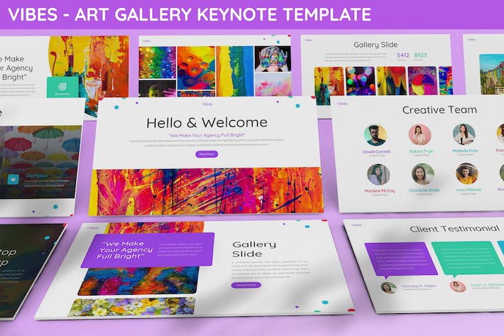 画廊艺术主题演讲keynote模板 - 顶尖PPT