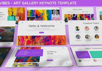 画廊艺术主题演讲keynote模板 - 顶尖PPT