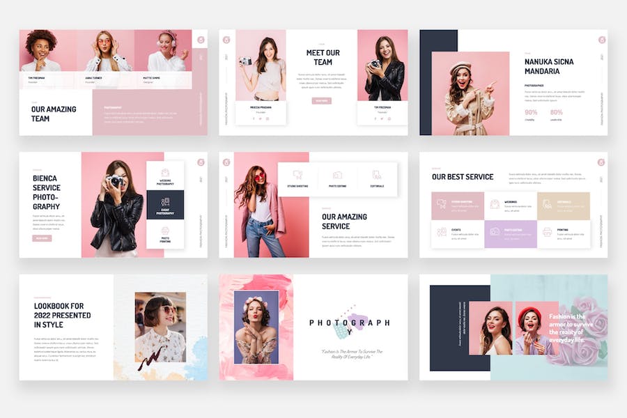 时尚摄影-题演讲keynote模板 - 顶尖PPT