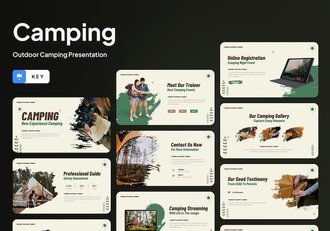 户外露营自然旅行活动策划Keynote模板 - 顶尖PPT