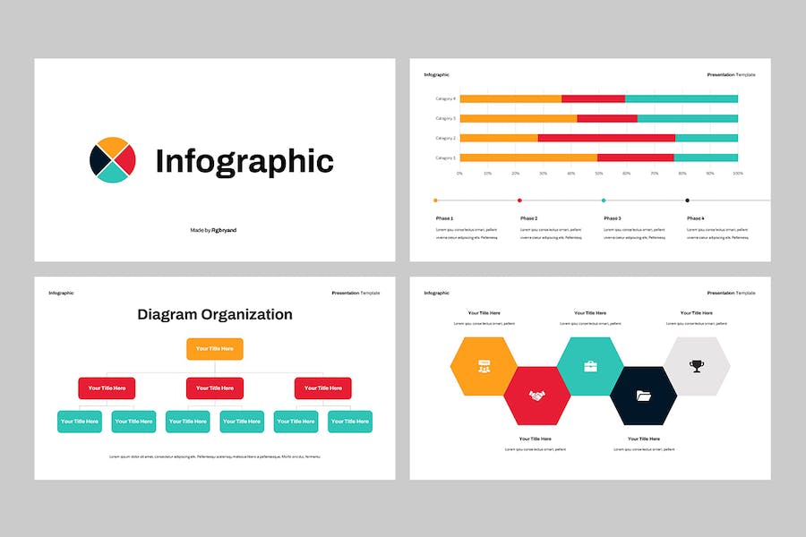 多色彩商务信息图PPT模板 - 顶尖PPT