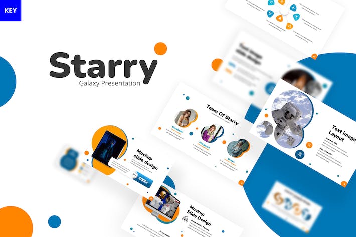 星空银河宇宙主题展示Keynote模板 - 顶尖PPT