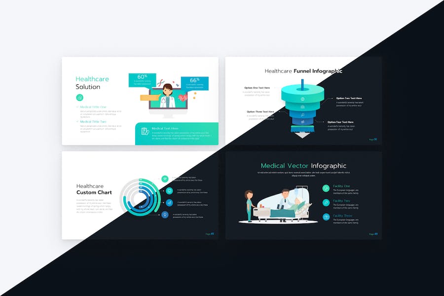 医疗保健医学主题keynote模板 - 顶尖PPT