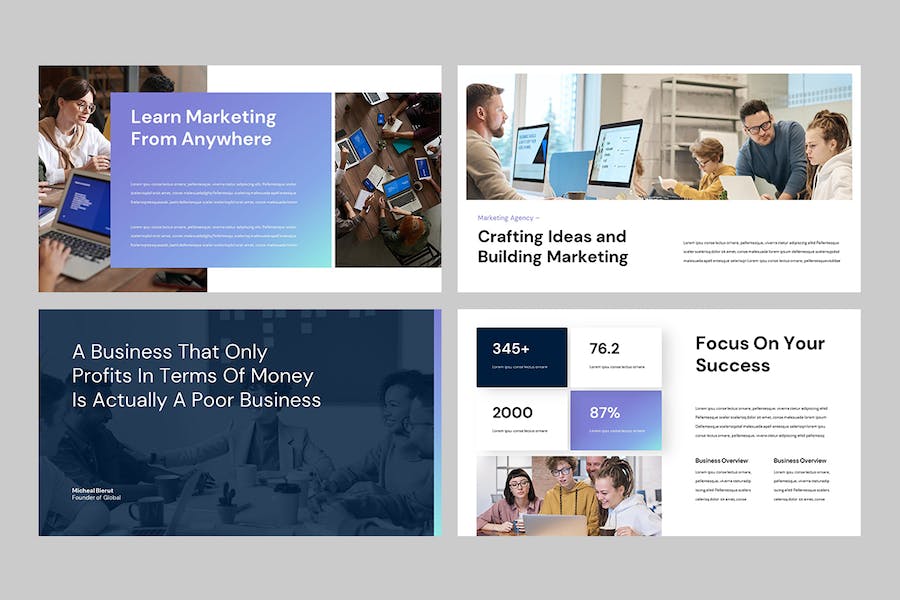 全球商务市场营销推广Keynote模板 - 顶尖PPT