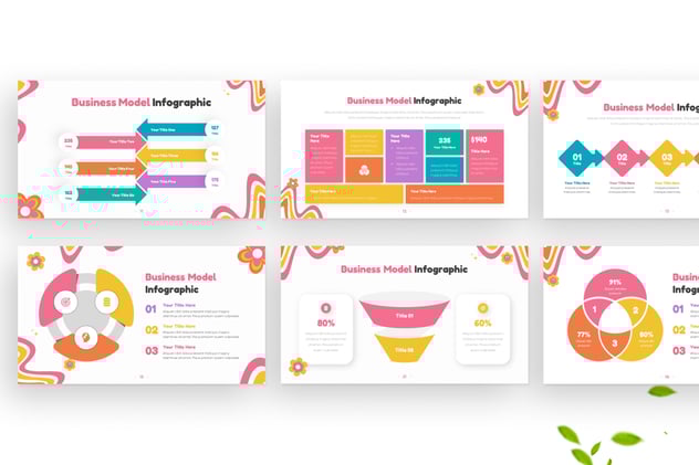 商业模式信息图形keynote模板 - 顶尖PPT