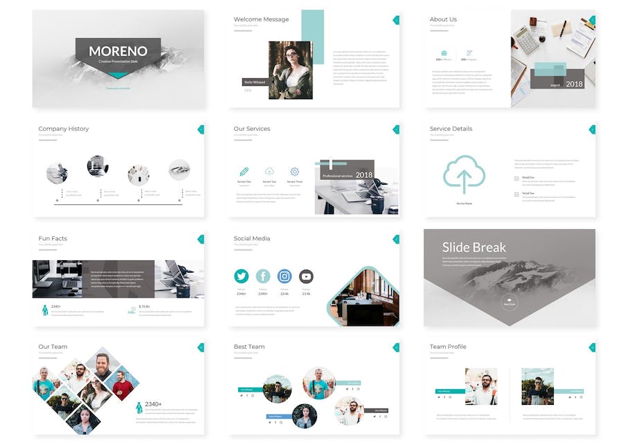 企业商务品牌营销推广宣传Keynote模板 - 顶尖PPT