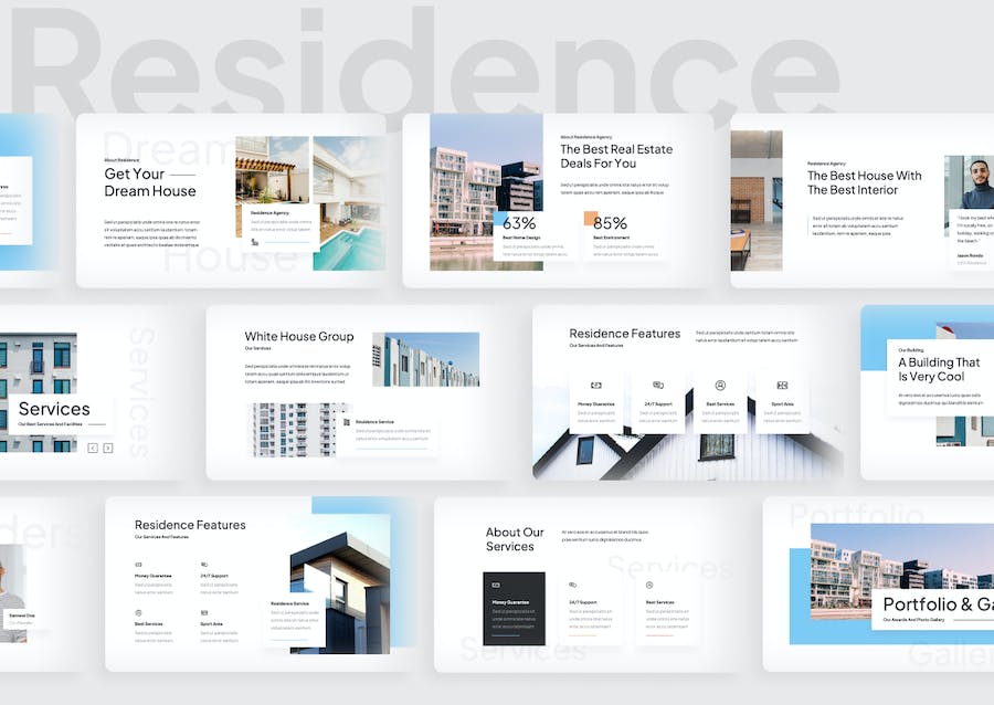 住宅房地产销售推介PPT模板 - 顶尖PPT