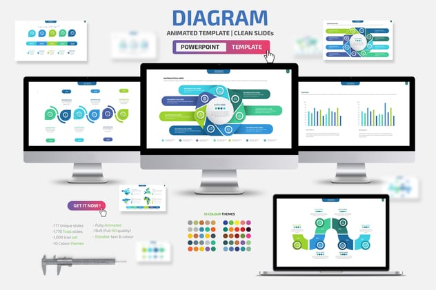 177页层级关系流程箭头可视化图形PPT模板合集 - 顶尖PPT