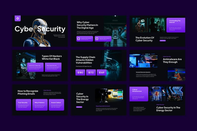 网络安全防护数据保护方案Keynote模板 - 顶尖PPT