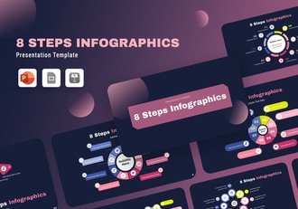 8个要点信息展示PPT模板 - 顶尖PPT
