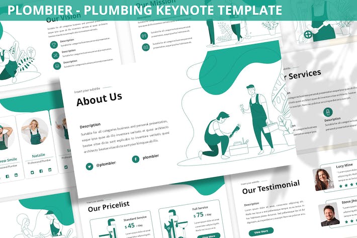 建筑卫浴讲述展示产品工程应用Keynote模板 - 顶尖PPT