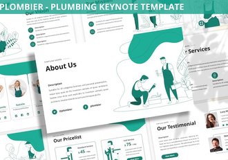 建筑卫浴讲述展示产品工程应用Keynote模板 - 顶尖PPT