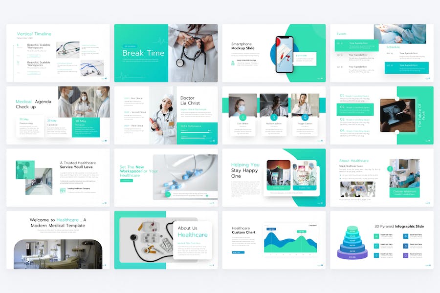 医疗保健医学主题keynote模板 - 顶尖PPT