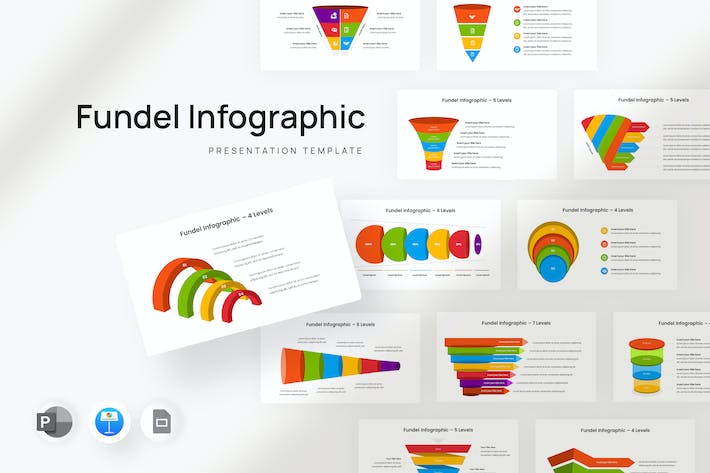 信息图表展示数据分析Keynote模板 - 顶尖PPT