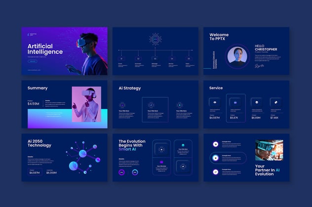 人工智能AI主题keynote模板 - 顶尖PPT