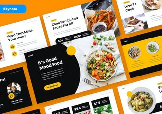 美食餐饮品牌推广宣传Keynote模板 - 顶尖PPT