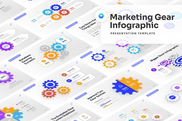 营销装备信息可视化主题Keynote演示模板 - 顶尖PPT
