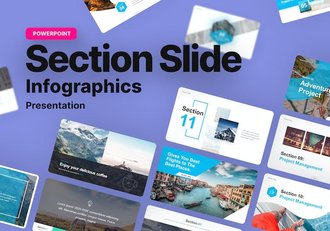 大图展示章节PPT模板 - 顶尖PPT