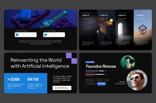 AI创新人工智能PPT模板 - 顶尖PPT