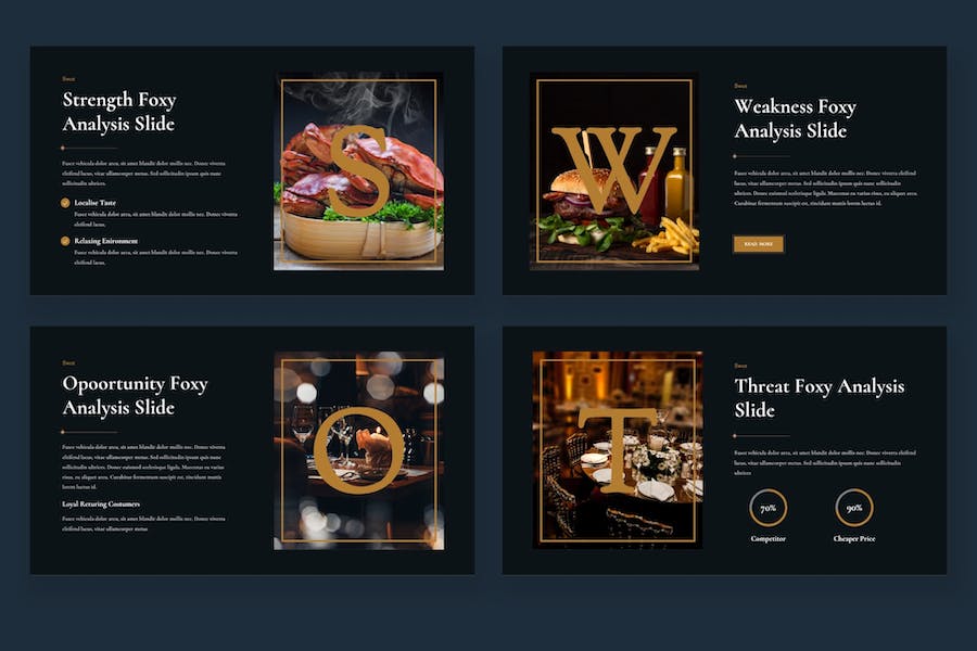 餐厅品牌介绍菜品展示PPT模板 - 顶尖PPT