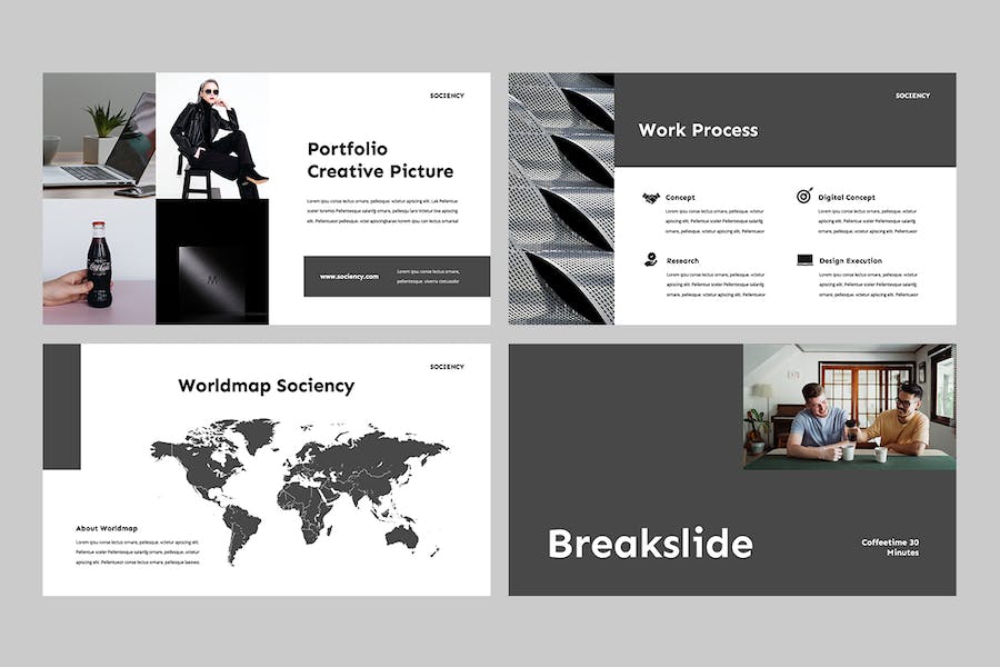 现代简约社交媒体商务推广PPT模板 - 顶尖PPT